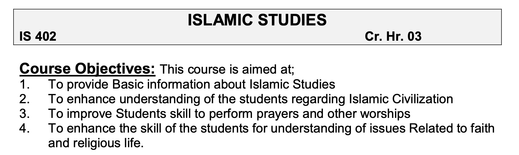 1-ISLAMIC STUDIES