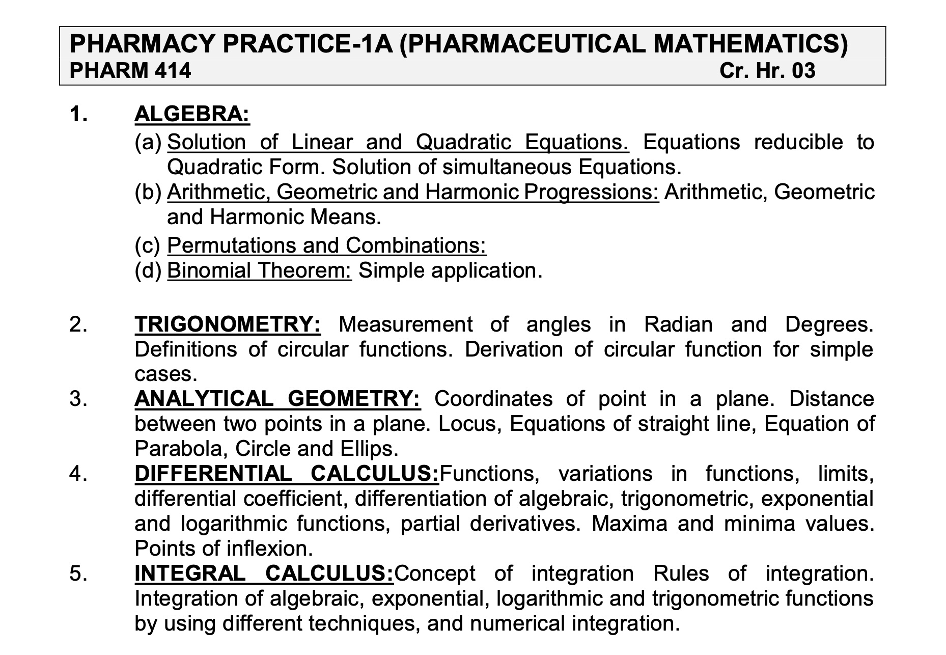 10-PHARMACY PRACTICE-1A (PHARMACEUTICAL MATHEMATICS)